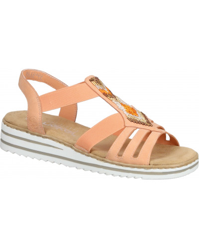SANDAŁY RIEKER - 910245-62 POMARAŃCZOWY