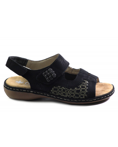 SANDAŁY RIEKER - 65989-01 BLACK