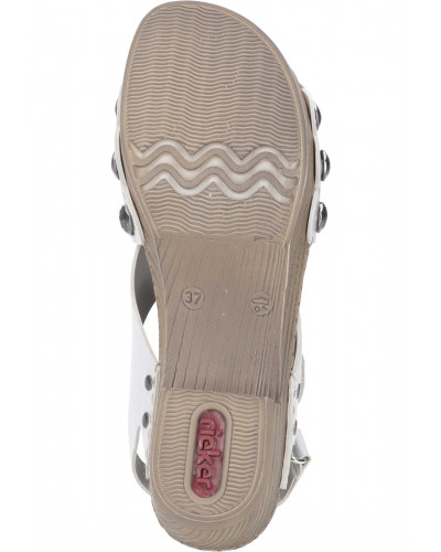 SANDAŁY RIEKER - 910036-03 WHITE