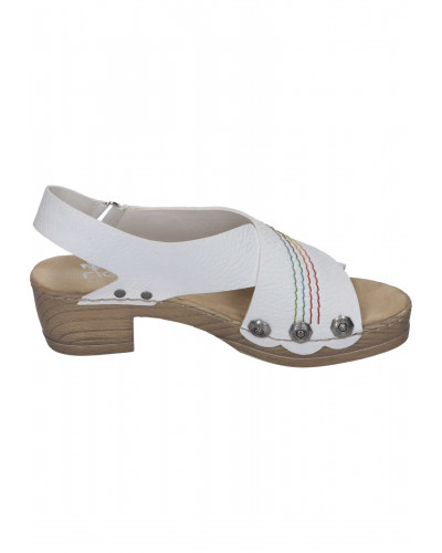 SANDAŁY RIEKER - 910036-03 WHITE