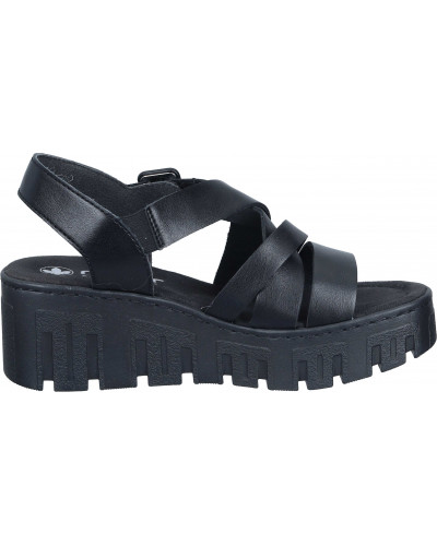 SANDAŁY RIEKER - 910293-01 BLACK