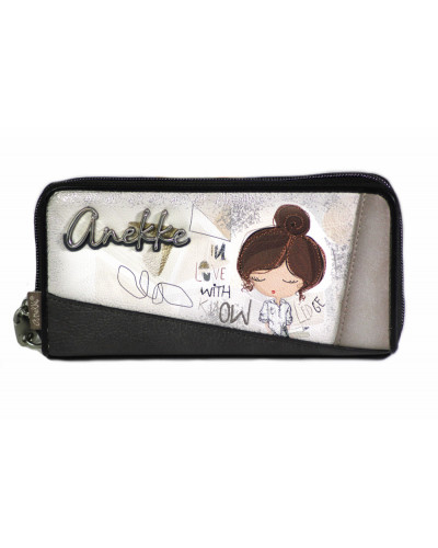 PORTFEL ANEKKE - 42809-908 SZARY/BEŻ