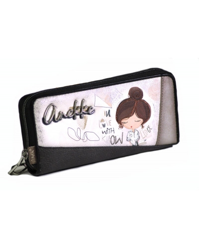 PORTFEL ANEKKE - 42809-908 SZARY/BEŻ