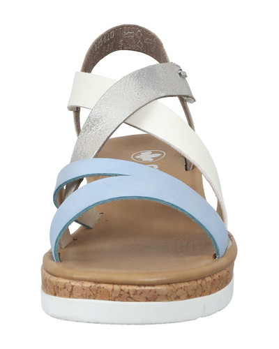 SANDAŁY RIEKER - 910251-00 WHITE/BLUE