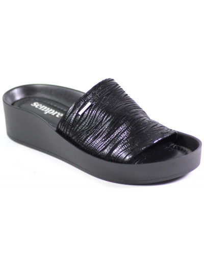 KLAPKI SEMPRE - 17206 CZARNA ZEBRA