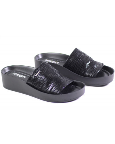 KLAPKI SEMPRE - 17206 CZARNA ZEBRA